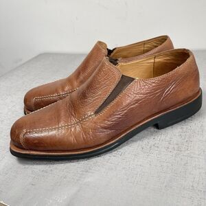 Sandro Comfort Walk Leather Loafers 12 D Preppy Office Slip On Shoes 5302 Brown